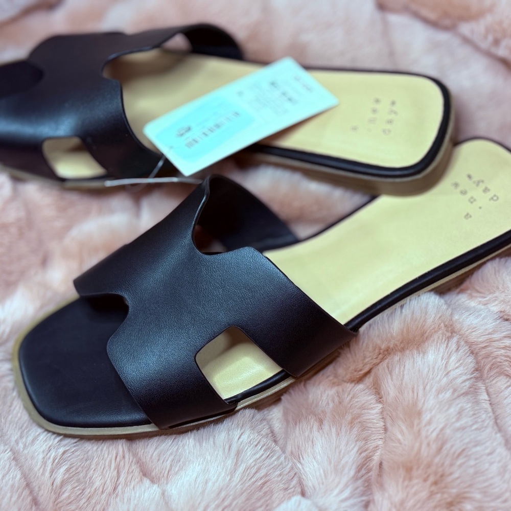 Black Slide Sandals